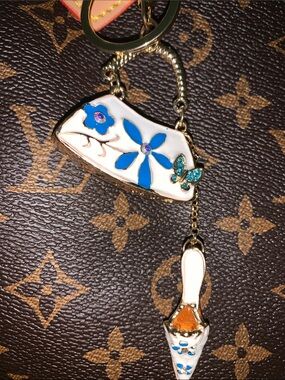 Floral Handbag bag Charm Keychain